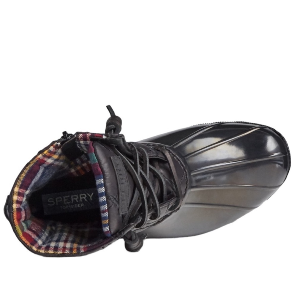 Sperry Women's Quilted Black Rain Boots - Picture 5 of 10